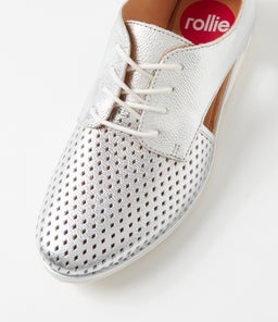 SIDECUT PUNCH SILVER METALLIC LEATHER