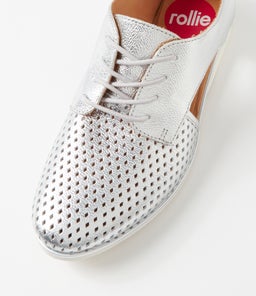 SIDECUT PUNCH SILVER METALLIC LEATHER