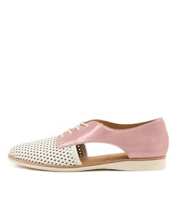 SIDECUT PUNCH WHITE PINK SHIMMER LEATHER