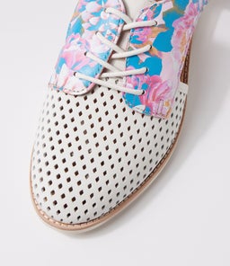 SIDECUT PUNCH WHITE PASTEL FLORAL LEATHER