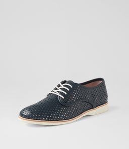 DERBY PUNCH OVERLAY DARK NAVY SILVER LEATHER