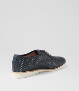 DERBY PUNCH OVERLAY DARK NAVY SILVER LEATHER