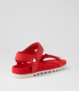 SANDAL TOOTH WEDGE RL FIESTA RED LEATHER