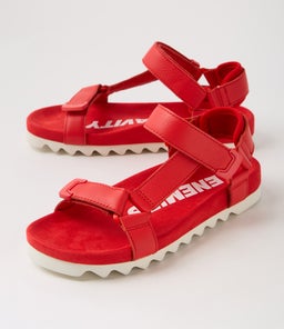 SANDAL TOOTH WEDGE RL FIESTA RED LEATHER