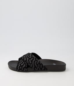 TIDE CROSS SLIDE RL BLACK TERRAIN SUEDE