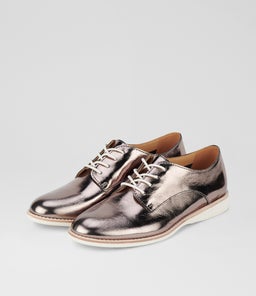 DERBY SUPERSOFT RL PEWTER CRINKLE LEATHER