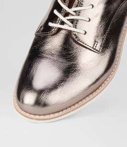 DERBY SUPERSOFT RL PEWTER CRINKLE LEATHER