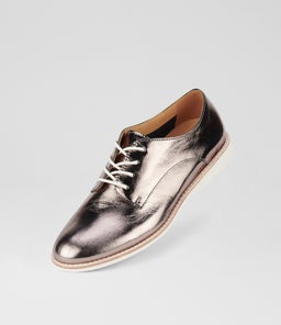 DERBY SUPERSOFT RL PEWTER CRINKLE LEATHER