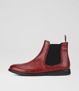 CHELSEA BOOT RL VINTAGE DEEP RED LEATHER
