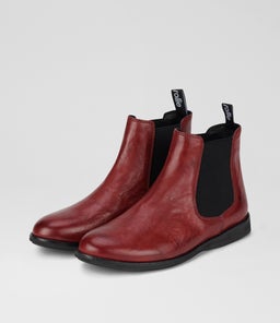 CHELSEA BOOT RL VINTAGE DEEP RED LEATHER