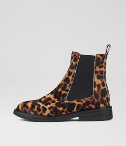 CHELSEA RISE BOOT RL DK CAMEL LEOPARD PONY