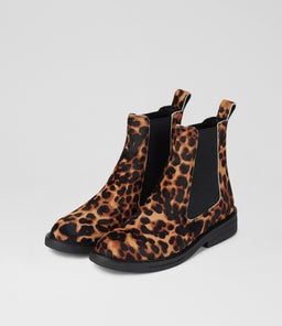 CHELSEA RISE BOOT RL DK CAMEL LEOPARD PONY