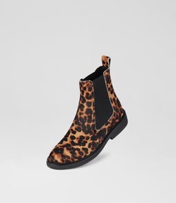 CHELSEA RISE BOOT RL DK CAMEL LEOPARD PONY