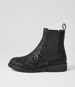 CHELSEA RISE BOOT RL BLACK SPARKLE BLACK PONY
