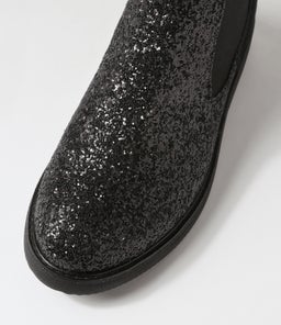 CHELSEA RISE BOOT RL BLACK SPARKLE BLACK PONY