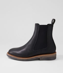 CHELSEA RISE BOOT RL VINTAGE BLACK LEATHER