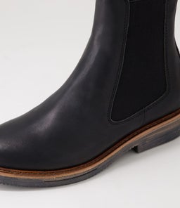 CHELSEA RISE BOOT RL VINTAGE BLACK LEATHER