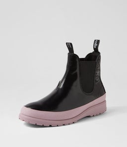 FIELDS CHELSEA X RL BLACK PINK LEATHER