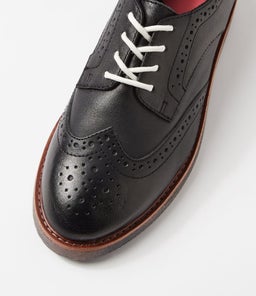 BROGUE RISE RL VINTAGE BLACK LEATHER