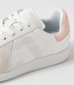PACE RL WHITE SNOW PINK LEATHER SUEDE