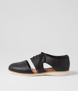 DERBY CUTOUT RL BLACK LEATHER
