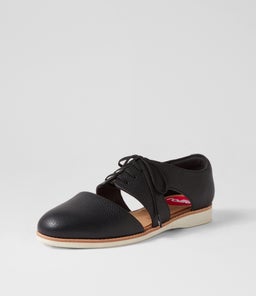 DERBY CUTOUT RL BLACK LEATHER