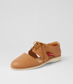 DERBY CUTOUT RL SOFT TAN LEATHER