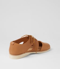DERBY CUTOUT RL SOFT TAN LEATHER