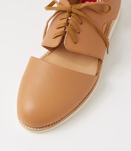 DERBY CUTOUT RL SOFT TAN LEATHER