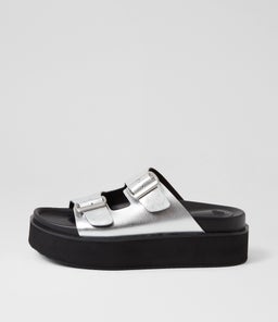 ACE SLIDE RL SILVER BLACK LEATHER