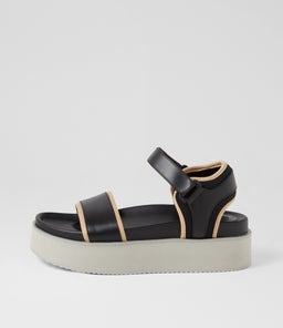 ACE SANDAL RL BLACK LATTE LEATHER