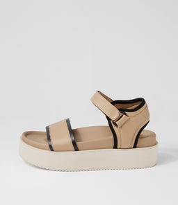 ACE SANDAL RL LATTE BLACK LEATHER