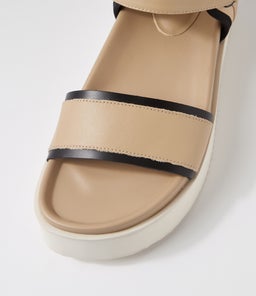 ACE SANDAL RL LATTE BLACK LEATHER
