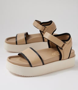 ACE SANDAL RL LATTE BLACK LEATHER