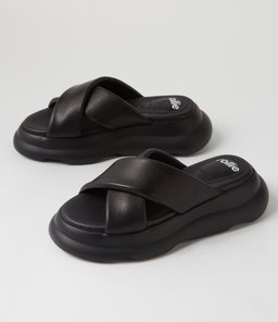 PORTO CROSS SLIDE RL ALL BLACK LEATHER
