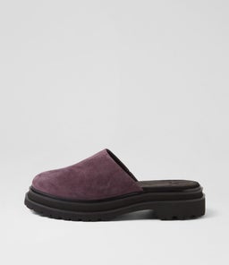 MULE STEP RL PLUM BLACK SUEDE