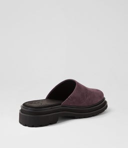 MULE STEP RL PLUM BLACK SUEDE