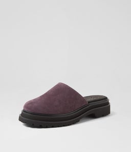 MULE STEP RL PLUM BLACK SUEDE