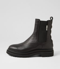 CHELSEA STEP RL ALL BLACK EMBELLISH LEATHER