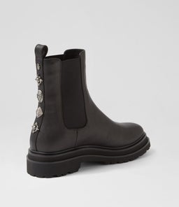 CHELSEA STEP RL ALL BLACK EMBELLISH LEATHER