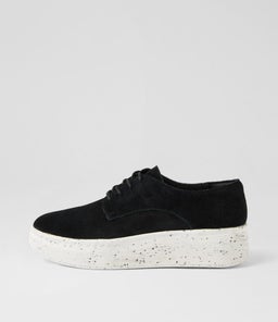 DERBY PIN PUNCH RL BLACK SUEDE