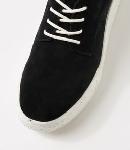 DERBY PIN PUNCH RL BLACK SUEDE