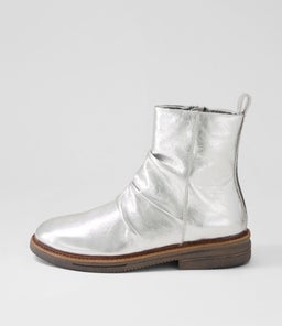 SIDEZIP RISE RL SILVER FOIL LEATHER