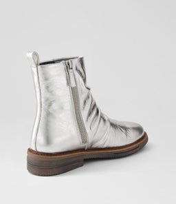 SIDEZIP RISE RL SILVER FOIL LEATHER