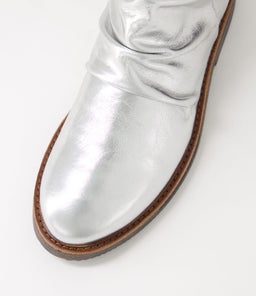 SIDEZIP RISE RL SILVER FOIL LEATHER