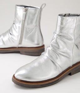 SIDEZIP RISE RL SILVER FOIL LEATHER