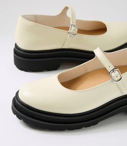 MARY JANE STEP RL BONE LEATHER