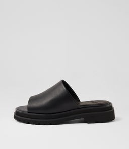 SLIDE STEP RL ALL BLACK LEATHER