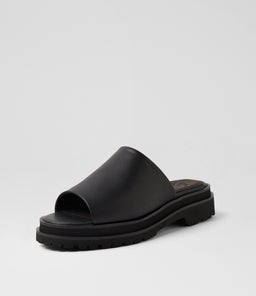 SLIDE STEP RL ALL BLACK LEATHER