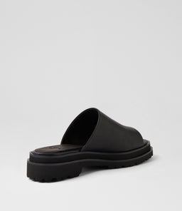 SLIDE STEP RL ALL BLACK LEATHER